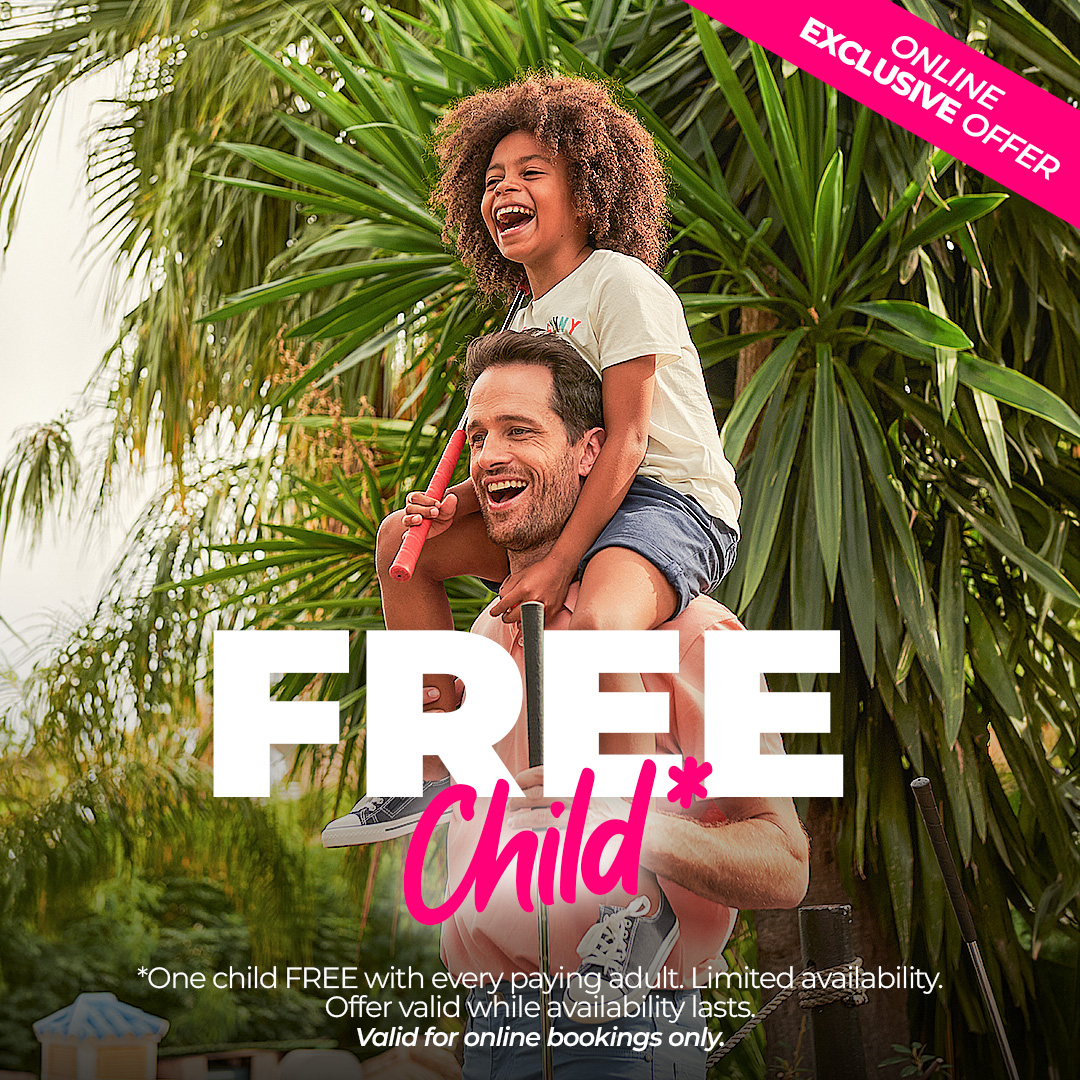 Free Child offer at Katmandu Park: one child free with every paying adult for online bookings.