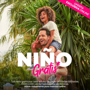 Oferta Niño Gratis en Katmandu Park: un niño gratis por cada adulto de pago en reservas online.